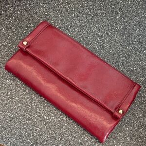 Slim Red Leather Wallet